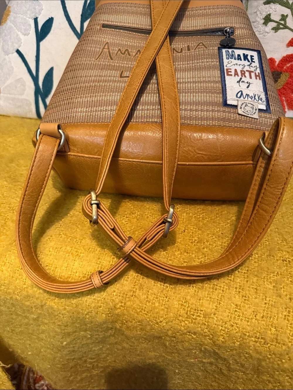Anekke Tan Laser-Cut Backpack - Love to Share